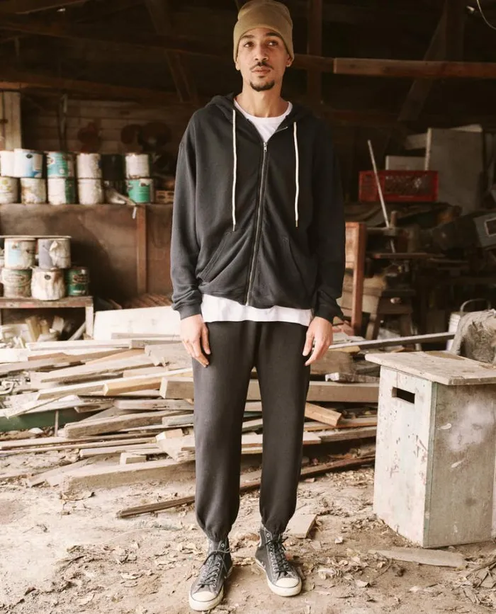 Sweatshirts Men039s The Great The Men039s Zip Up Hoodie Almost Black