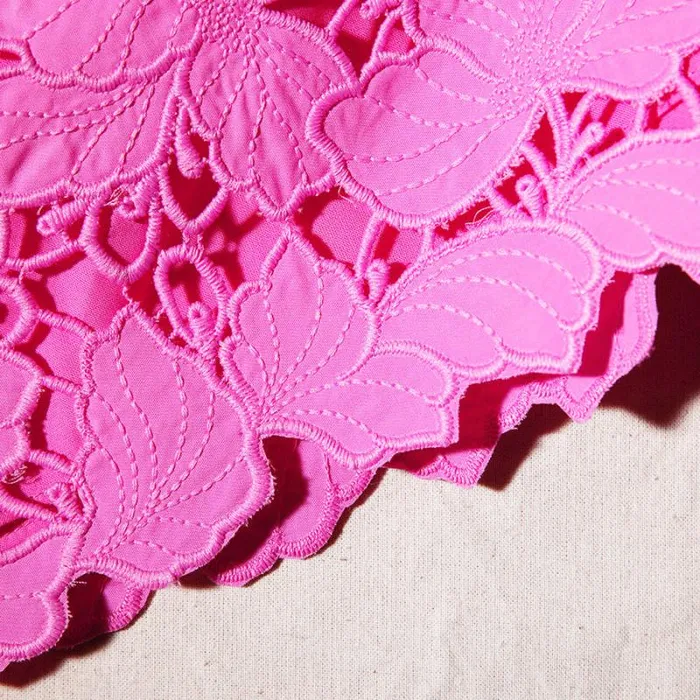 Swim and Resort Woman SelfPortrait Pink Cotton Lace Shorts Swim and Resort Woman SelfPortrait Pink Cotton Lace Shorts