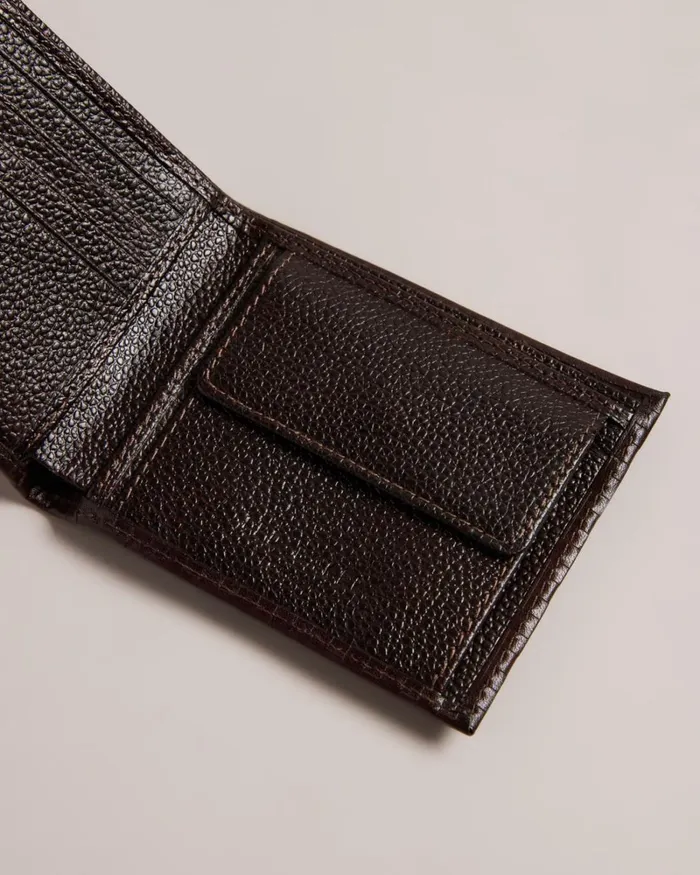T Embossed Bifold Wallet Brown Men Ted Baker Wallets and Card Holders