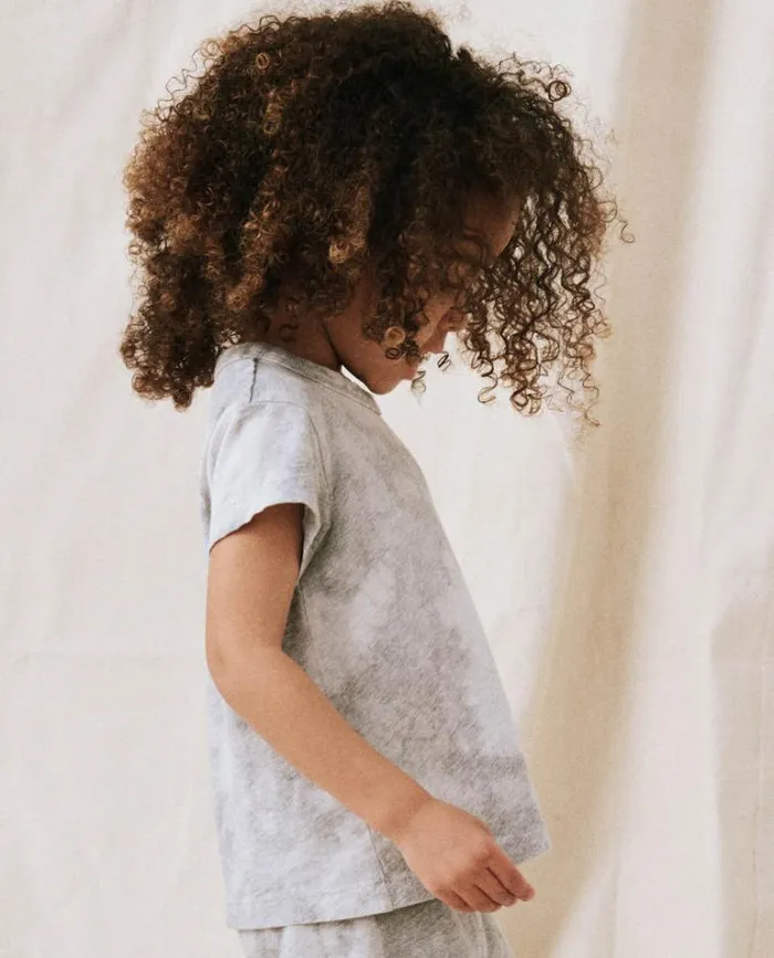 Tshirts Little039s The Great The Little Boxy Crew Bleached Out Heather Grey