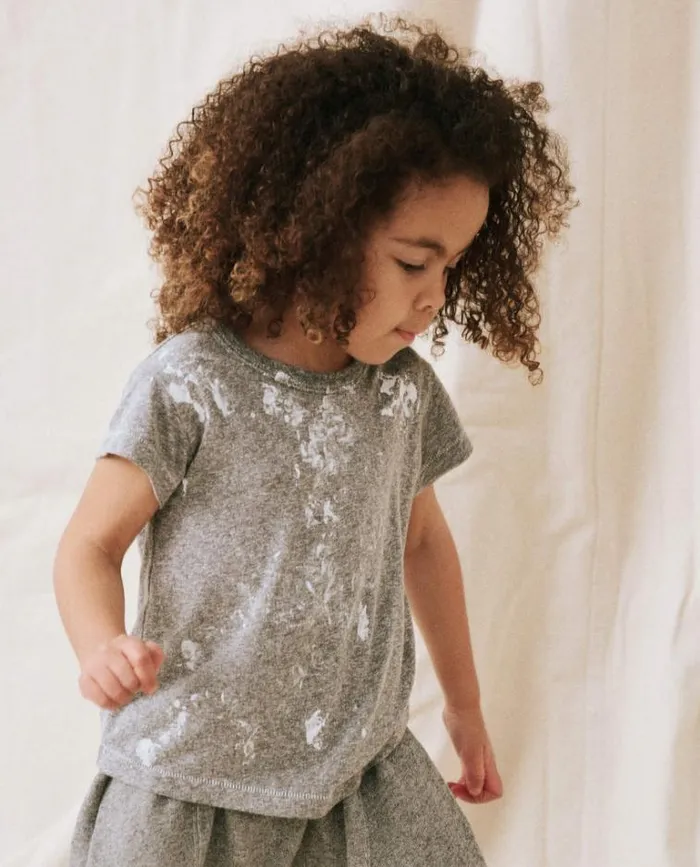 Tshirts Little039s The Great The Little Boxy Crew Heather Grey With Paint