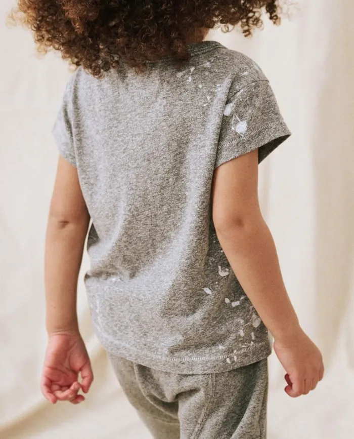 Tshirts Little039s The Great The Little Boxy Crew Heather Grey With Paint