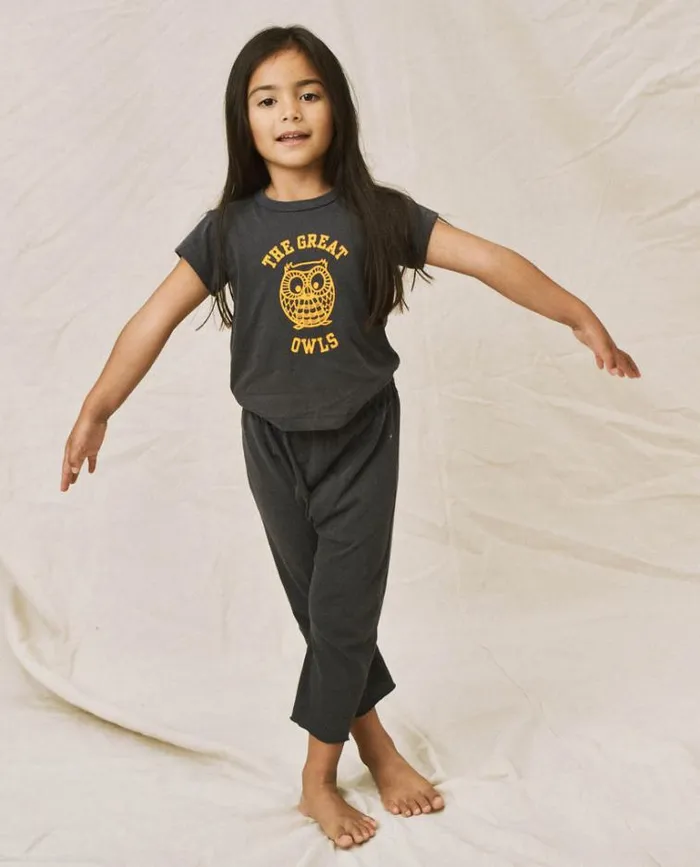 Tshirts Little039s The Great The Little Boxy Crew Navy With Owl Graphic