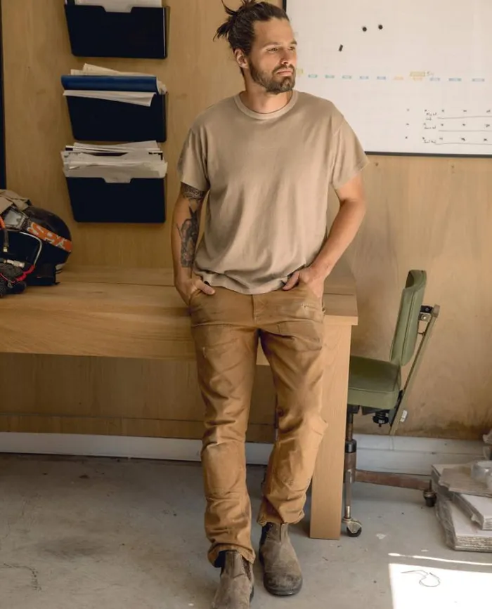 Tshirts Men039s The Great The Men039s Boxy Crew Fawn
