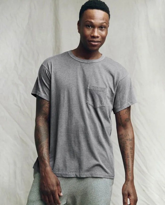 Tshirts Men039s The Great The Men039s Pocket Tee Heather Grey