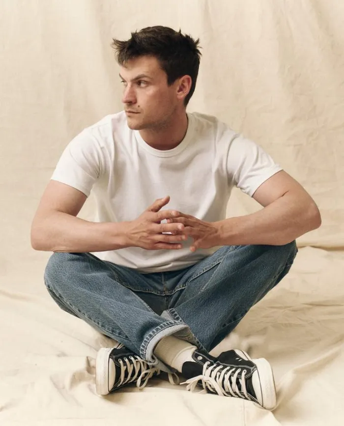 Tshirts Men039s The Great The Men039s Pure Knits Boxy Crew True White