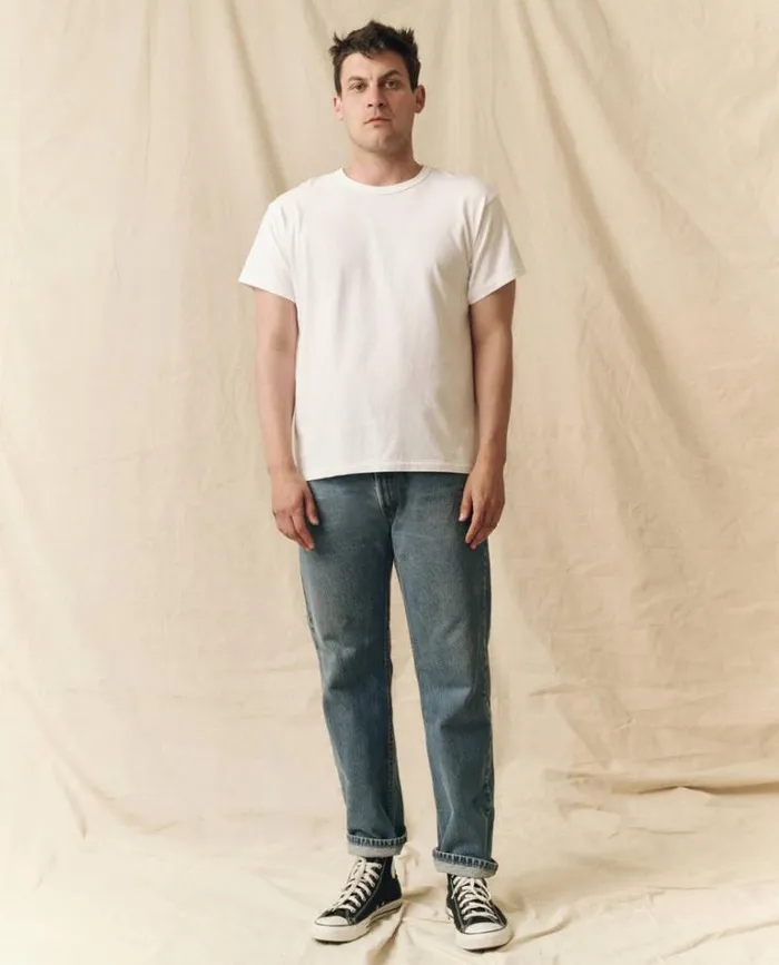 Tshirts Men039s The Great The Men039s Pure Knits Boxy Crew True White