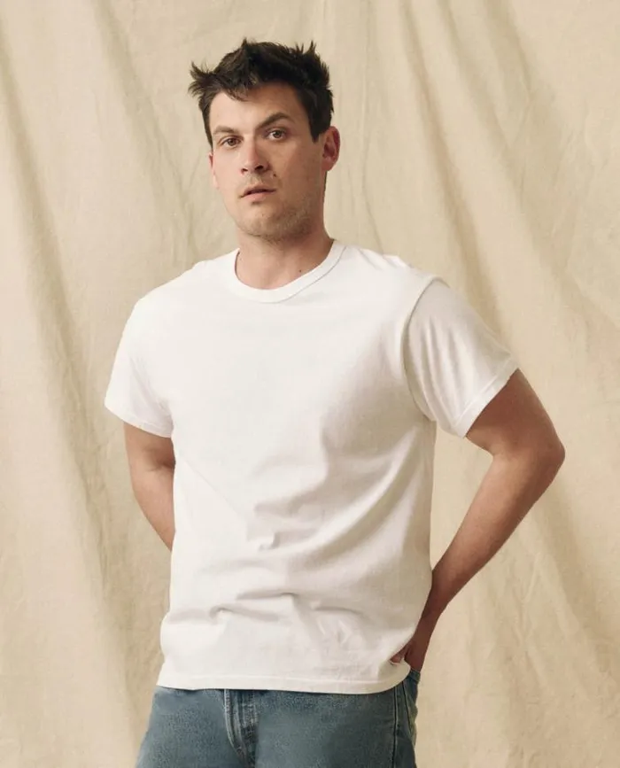 Tshirts Men039s The Great The Men039s Pure Knits Boxy Crew True White