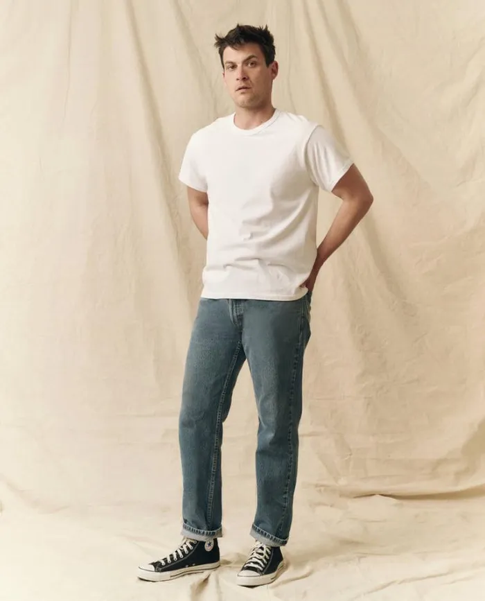 Tshirts Men039s The Great The Men039s Pure Knits Boxy Crew True White