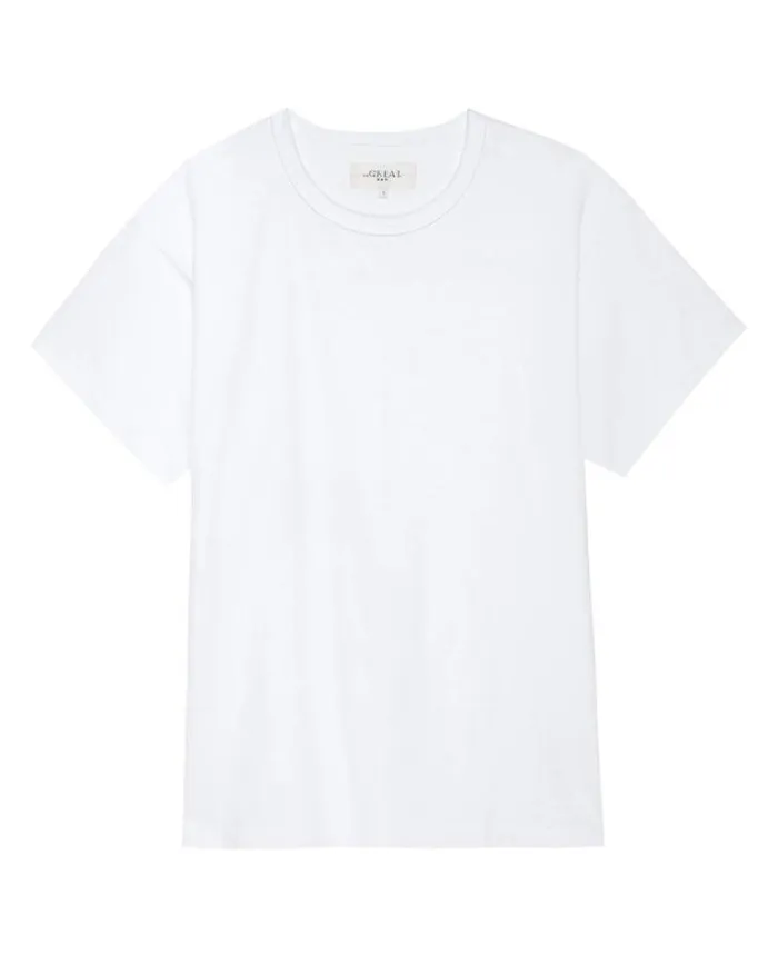 Tshirts Men039s The Great The Men039s Pure Knits Boxy Crew True White