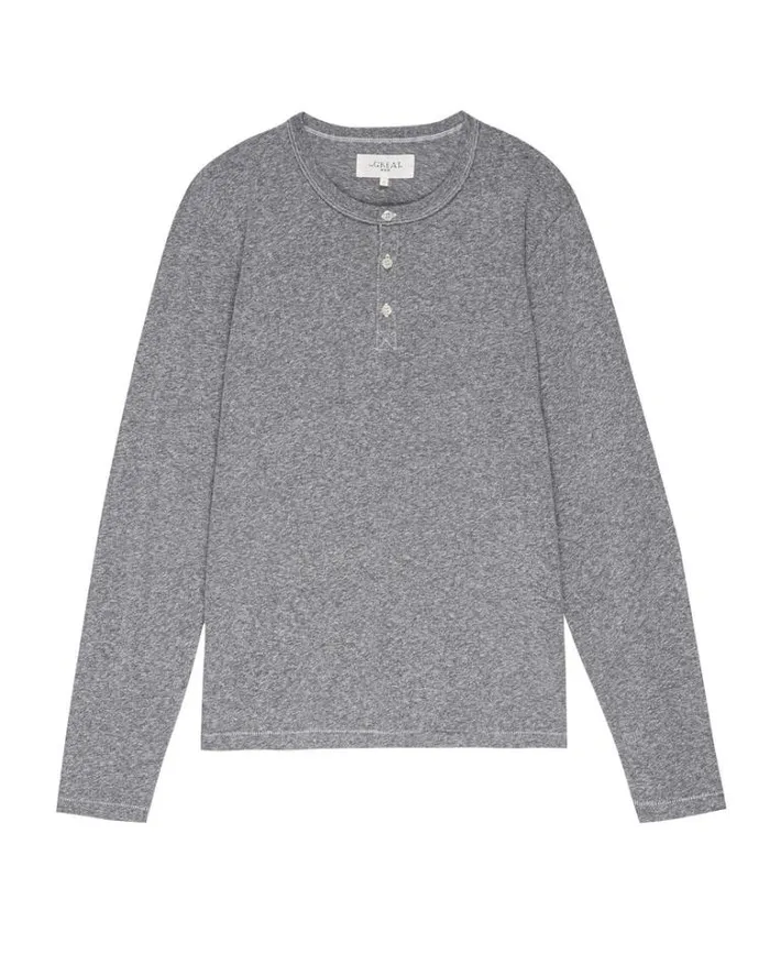 Tshirts Men039s The Great The Men039s Slim Henley Heather Grey