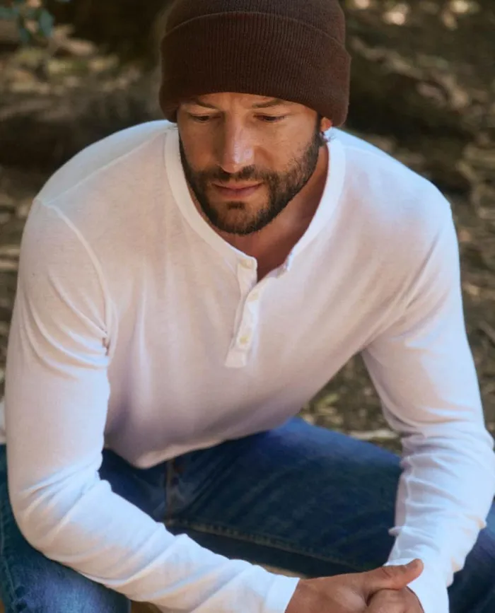 Tshirts Men039s The Great The Men039s Slim Henley True White