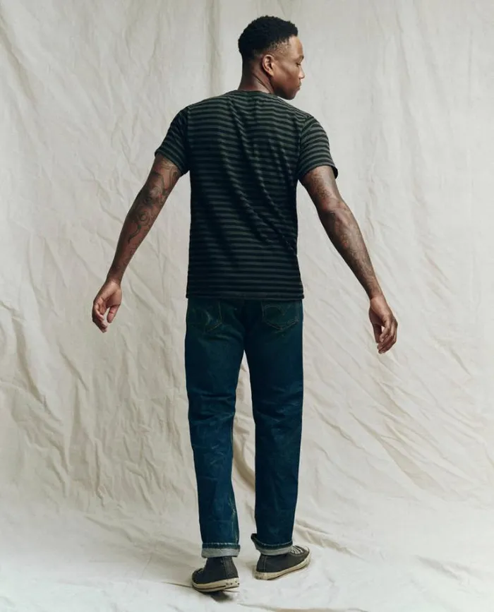 Tshirts Men039s The Great The Men039s Slim Tee Black And Charcoal Stripe