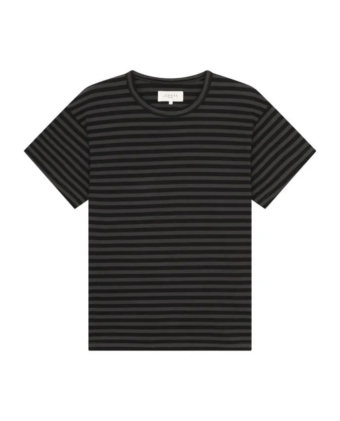 Tshirts Men039s The Great The Men039s Slim Tee Black And Charcoal Stripe