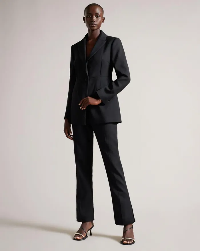 Tailored Cigarette Trousers With Darts Black Women Ted Baker Clothing Tailored Cigarette Trousers With Darts Black Women Ted Baker Clothing