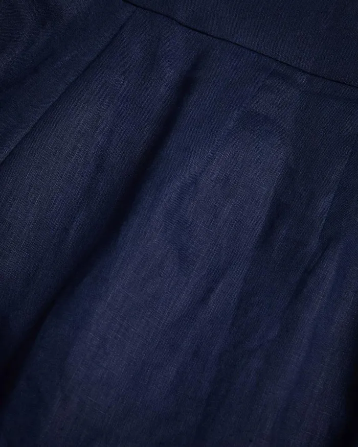 Tailored Linen Wide Leg Trousers Navy Women Ted Baker Clothing