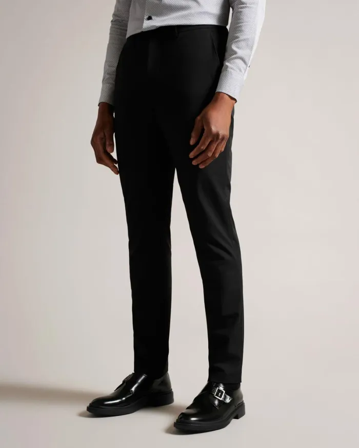 Technical Stretch Smart Trousers Black Men Ted Baker Clothing Technical Stretch Smart Trousers Black Men Ted Baker Clothing