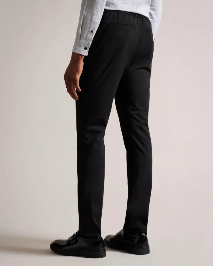 Technical Stretch Smart Trousers Black Men Ted Baker Clothing Technical Stretch Smart Trousers Black Men Ted Baker Clothing