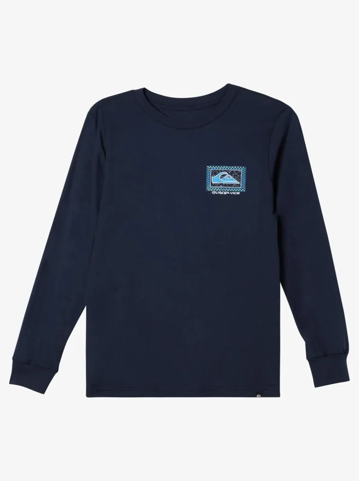 Tees Boys Quiksilver Boy039s 816 Gen Shift Long Sleeve TShirt Navy Blazer