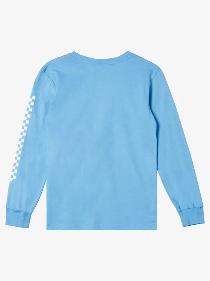 Tees Boys Quiksilver Boy039s 816 Omni Check Long Sleeve TShirt Azure Blue Tees Boys Quiksilver Boy039s 816 Omni Check Long Sleeve TShirt Azure Blue