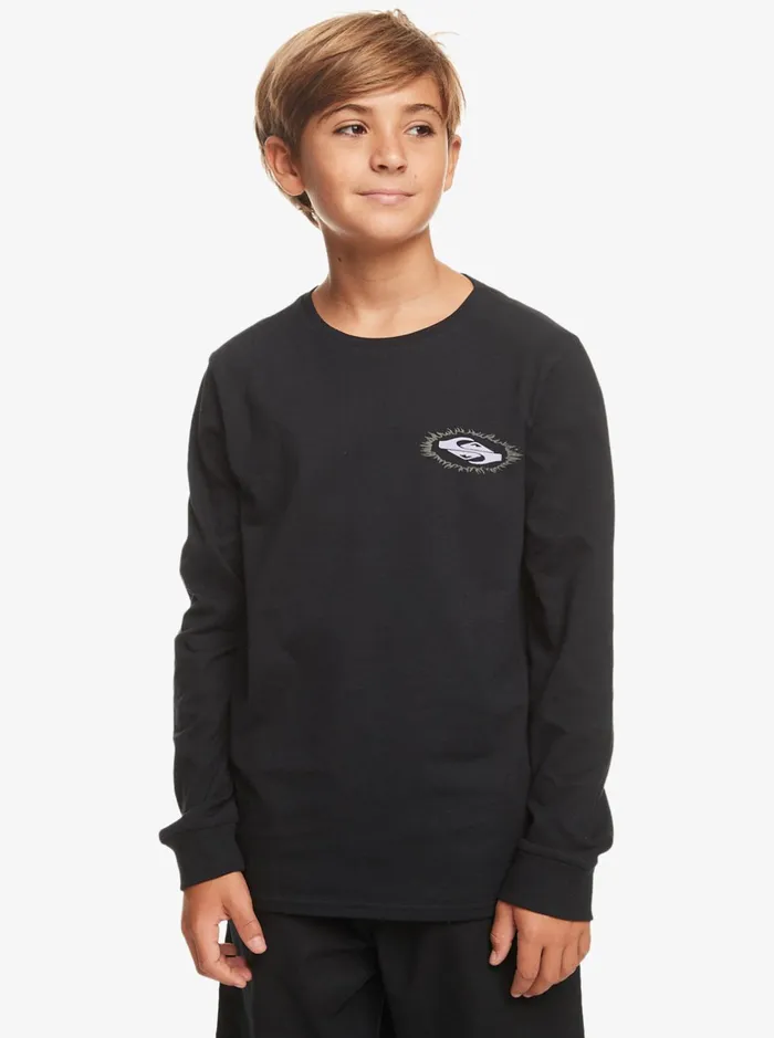 Tees Boys Quiksilver Boy039s 816 Visions Long Sleeve TShirt Black