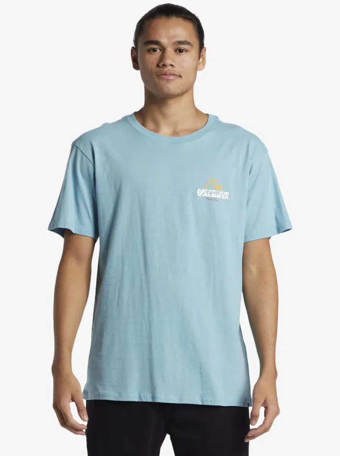 Tees Men Quiksilver Above The Clouds TShirt Reef Waters Tees Men Quiksilver Above The Clouds TShirt Reef Waters