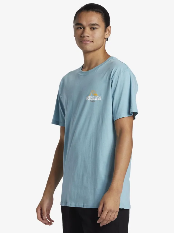 Tees Men Quiksilver Above The Clouds TShirt Reef Waters Tees Men Quiksilver Above The Clouds TShirt Reef Waters