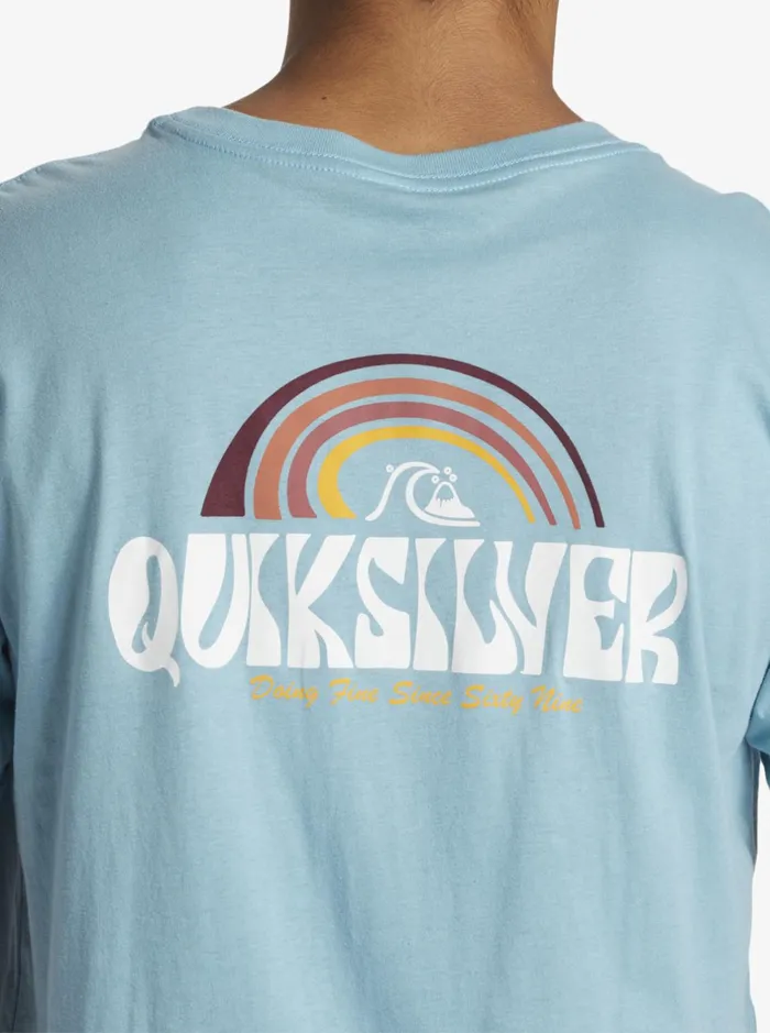 Tees Men Quiksilver Above The Clouds TShirt Reef Waters Tees Men Quiksilver Above The Clouds TShirt Reef Waters