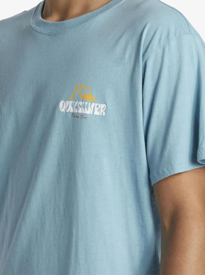 Tees Men Quiksilver Above The Clouds TShirt Reef Waters Tees Men Quiksilver Above The Clouds TShirt Reef Waters