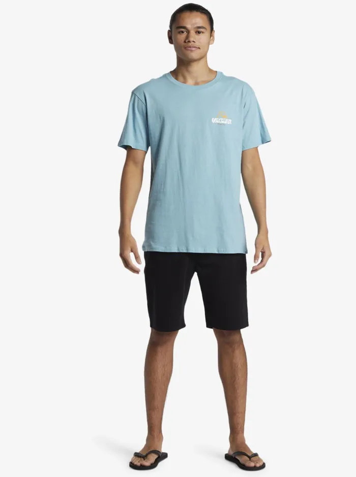 Tees Men Quiksilver Above The Clouds TShirt Reef Waters Tees Men Quiksilver Above The Clouds TShirt Reef Waters