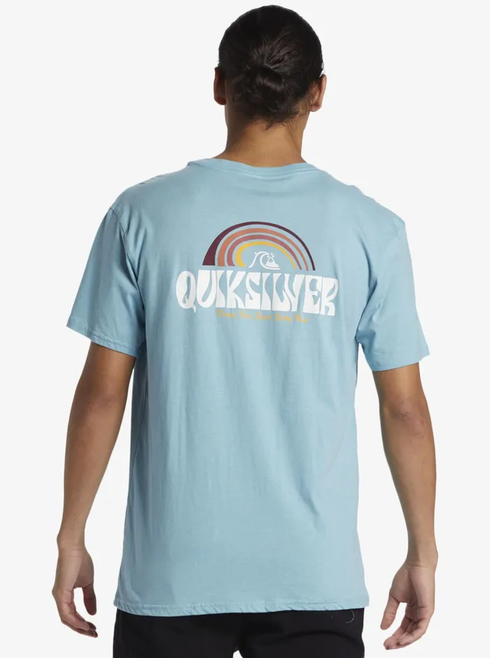 Tees Men Quiksilver Above The Clouds TShirt Reef Waters Tees Men Quiksilver Above The Clouds TShirt Reef Waters