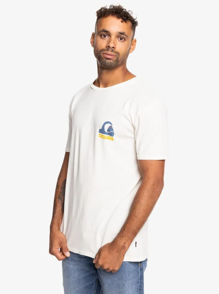 Tees Men Quiksilver Andy Y Andy TShirt Snow White Tees Men Quiksilver Andy Y Andy TShirt Snow White