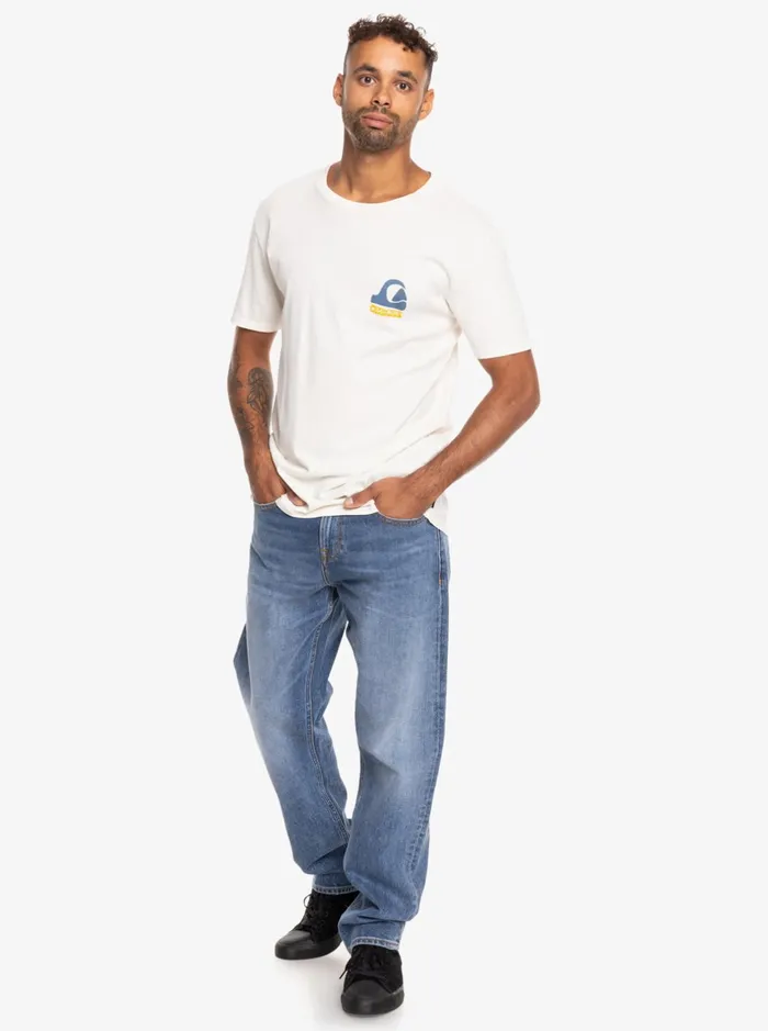 Tees Men Quiksilver Andy Y Andy TShirt Snow White Tees Men Quiksilver Andy Y Andy TShirt Snow White
