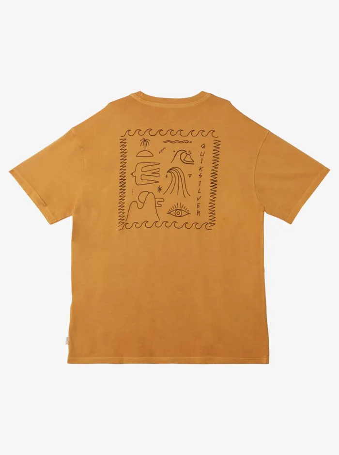 Tees Men Quiksilver Bag Of Sun TShirt Mustard Tees Men Quiksilver Bag Of Sun TShirt Mustard