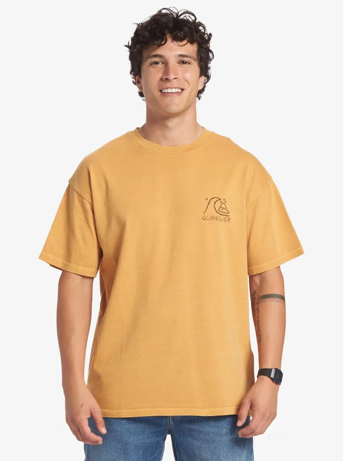 Tees Men Quiksilver Bag Of Sun TShirt Mustard Tees Men Quiksilver Bag Of Sun TShirt Mustard