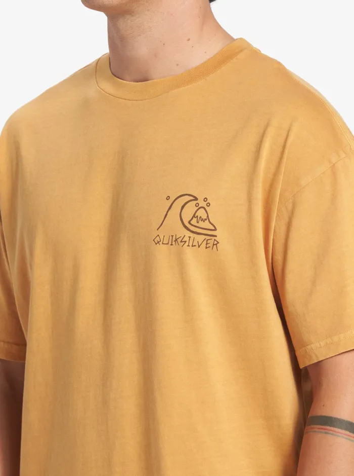 Tees Men Quiksilver Bag Of Sun TShirt Mustard Tees Men Quiksilver Bag Of Sun TShirt Mustard