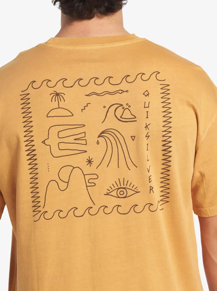 Tees Men Quiksilver Bag Of Sun TShirt Mustard Tees Men Quiksilver Bag Of Sun TShirt Mustard