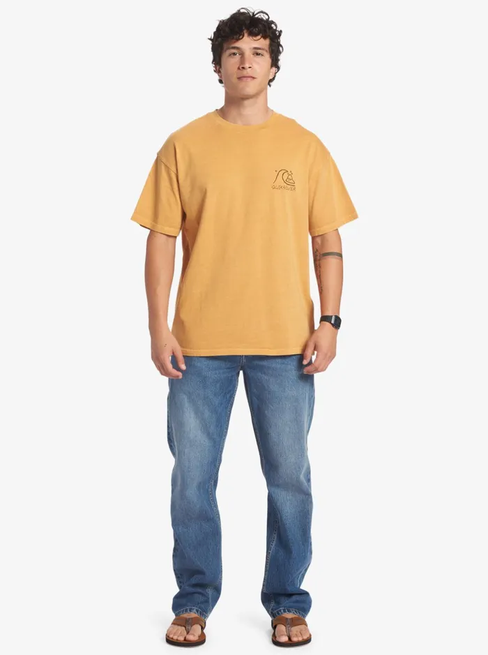 Tees Men Quiksilver Bag Of Sun TShirt Mustard Tees Men Quiksilver Bag Of Sun TShirt Mustard