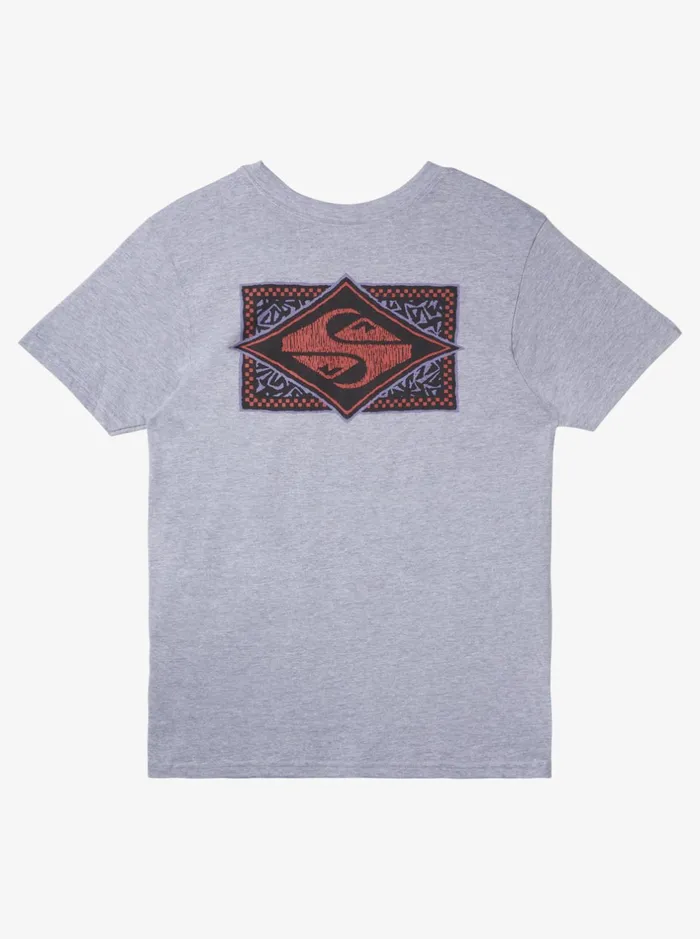 Tees Men Quiksilver Black Flash TShirt Athletic Heather Tees Men Quiksilver Black Flash TShirt Athletic Heather