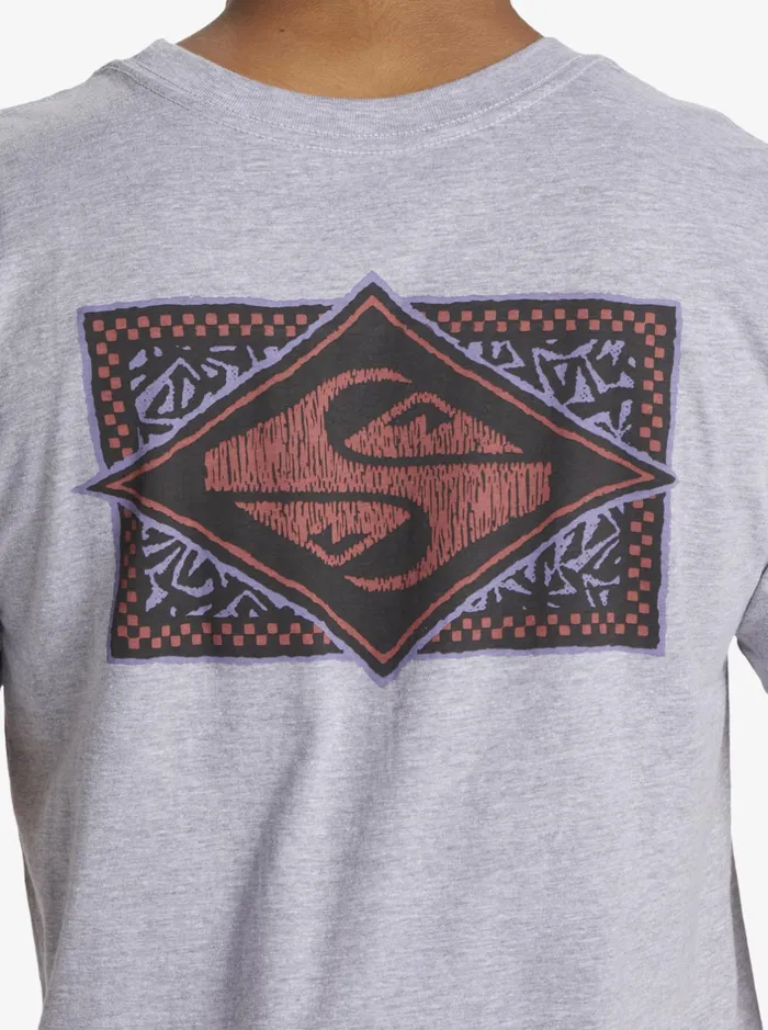 Tees Men Quiksilver Black Flash TShirt Athletic Heather Tees Men Quiksilver Black Flash TShirt Athletic Heather