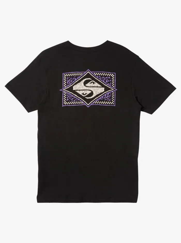 Tees Men Quiksilver Black Flash TShirt Black Tees Men Quiksilver Black Flash TShirt Black