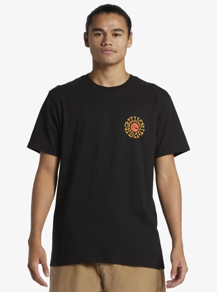 Tees Men Quiksilver Bon Weekend TShirt Black Tees Men Quiksilver Bon Weekend TShirt Black
