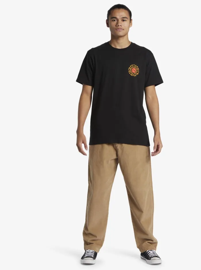 Tees Men Quiksilver Bon Weekend TShirt Black Tees Men Quiksilver Bon Weekend TShirt Black