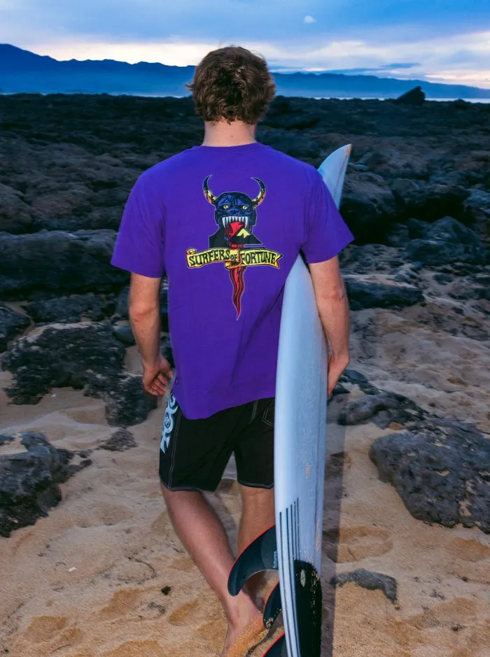 Tees Men Quiksilver Boogieman TShirt Passion Flower Tees Men Quiksilver Boogieman TShirt Passion Flower