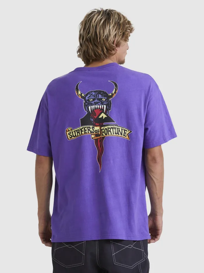 Tees Men Quiksilver Boogieman TShirt Passion Flower Tees Men Quiksilver Boogieman TShirt Passion Flower