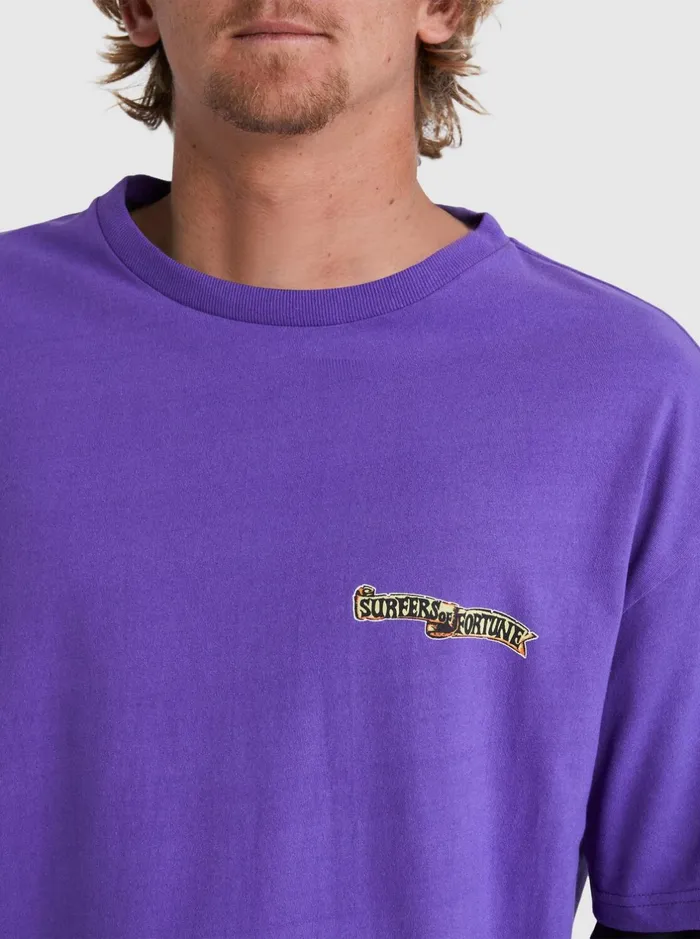 Tees Men Quiksilver Boogieman TShirt Passion Flower Tees Men Quiksilver Boogieman TShirt Passion Flower