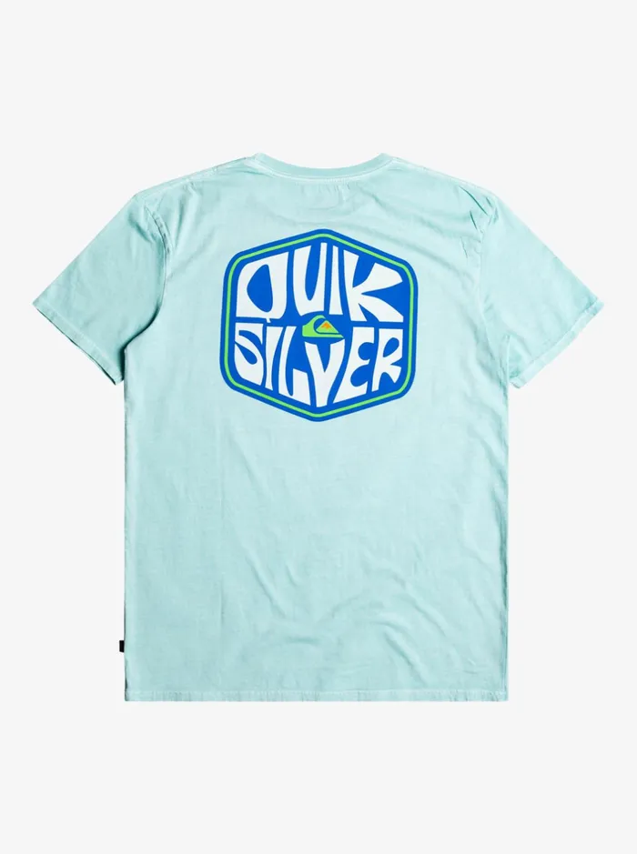 Tees Men Quiksilver Bounce Back Organic TShirt Angel Blue Tees Men Quiksilver Bounce Back Organic TShirt Angel Blue