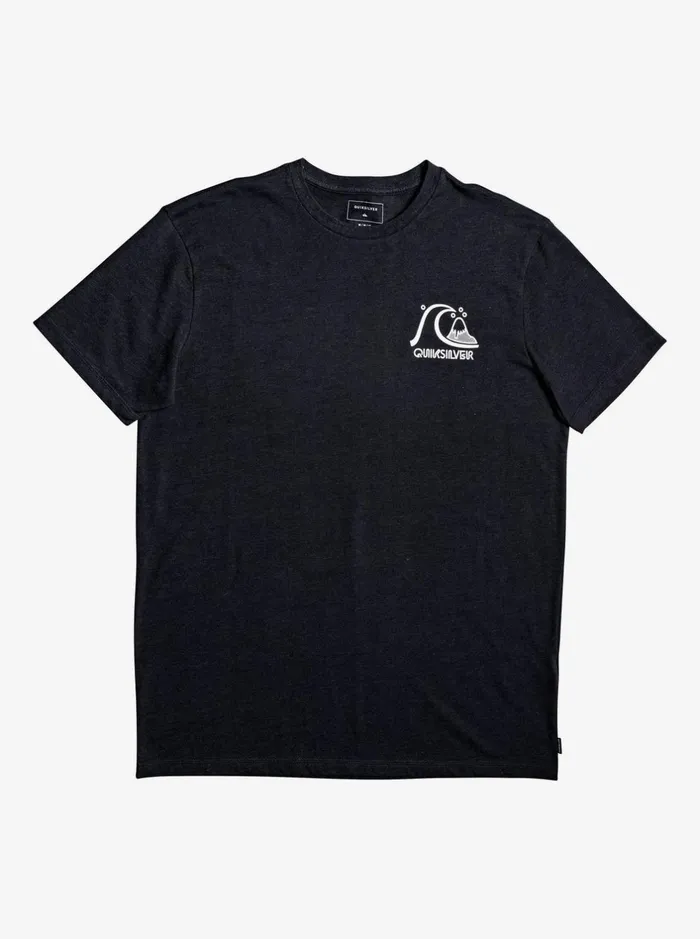 Tees Men Quiksilver Bubble Logo Tee Charcoal Heather