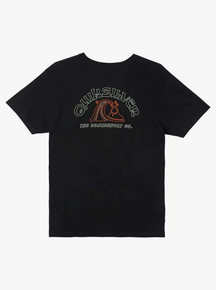 Tees Men Quiksilver Bubble Outline TShirt Black Tees Men Quiksilver Bubble Outline TShirt Black