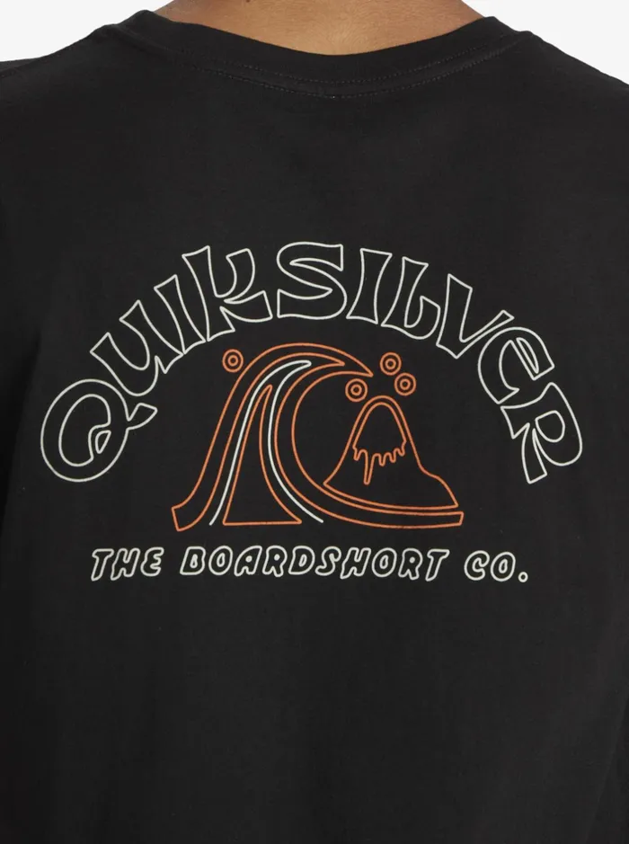 Tees Men Quiksilver Bubble Outline TShirt Black Tees Men Quiksilver Bubble Outline TShirt Black